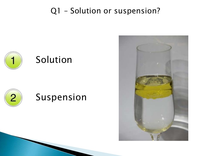 Vinegar suspension or solution